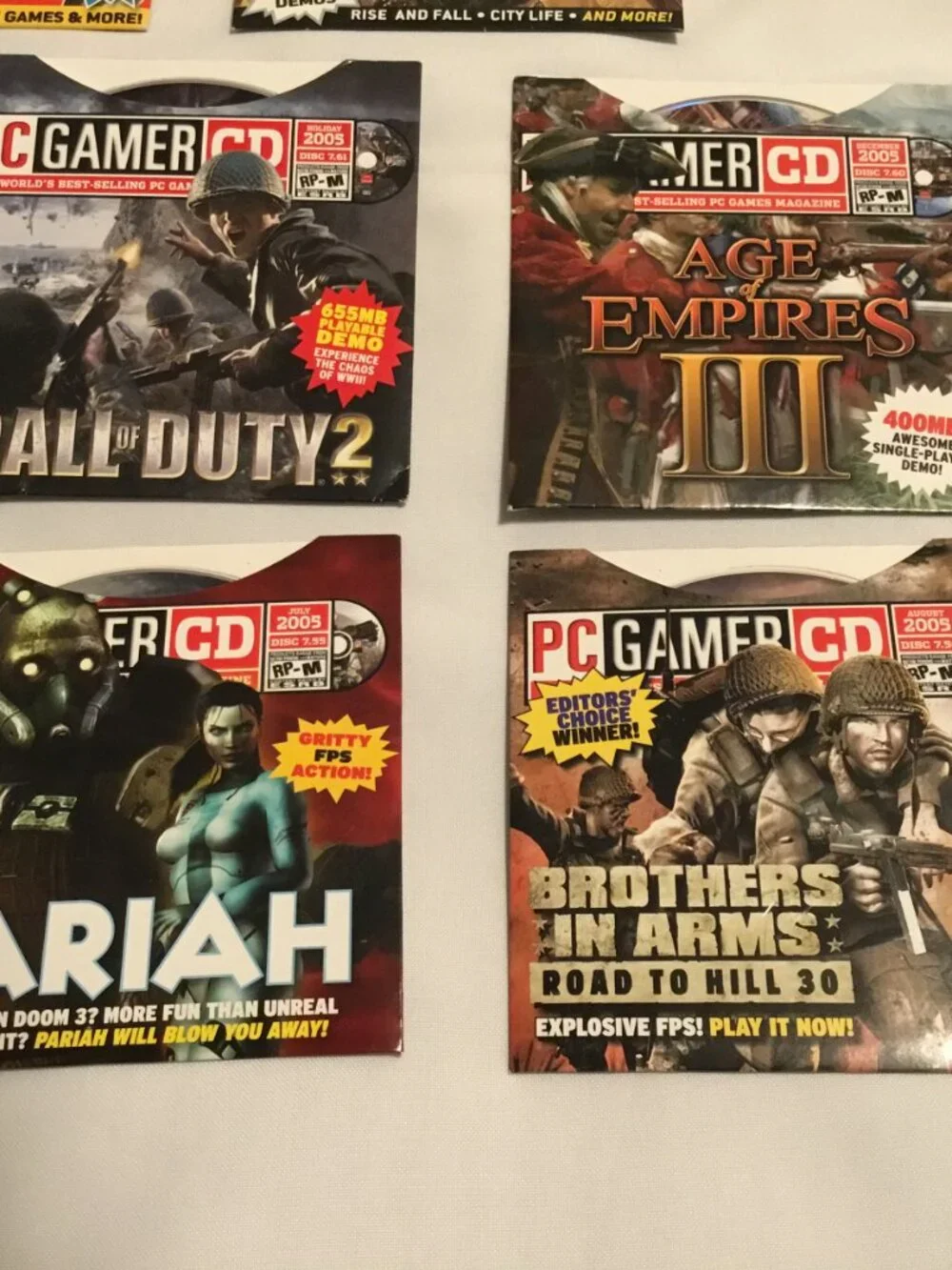 PC Gamer Demo Disc Lot Of 11 CDs More Vintage: WoW, CoD2, Battle Field, Star War